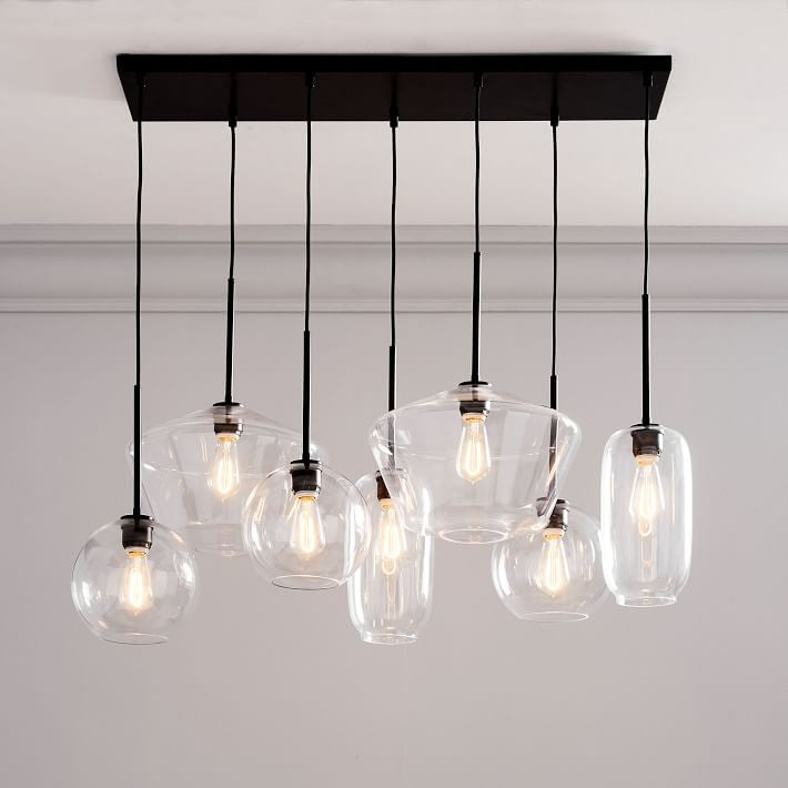 Modern Multi-Light Pendant with Opal Glass Shades