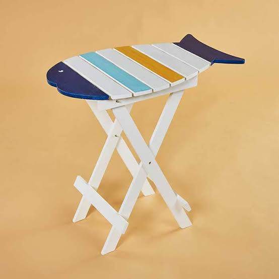 Folding Surfboard Style Wooden Table