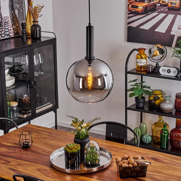 Modern Smoked Glass Pendant Light