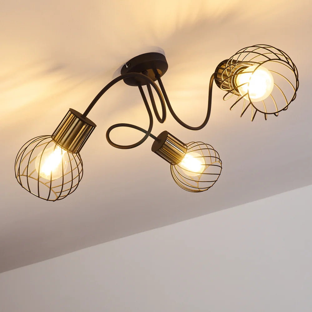 Industrial Wire Cage Ceiling Light