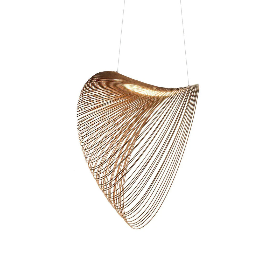 Wooden Modern LED Sculptural Pendant Light