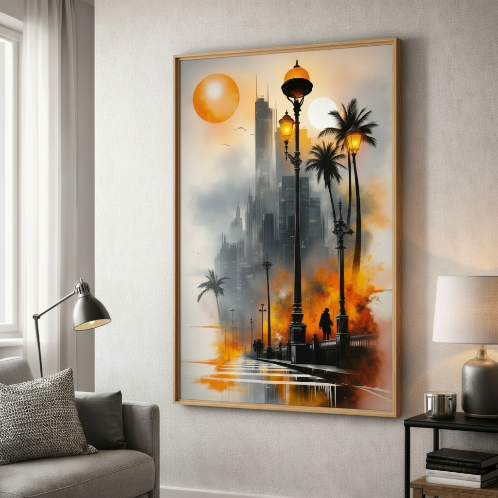 Urban Sunset Boulevard Canvas