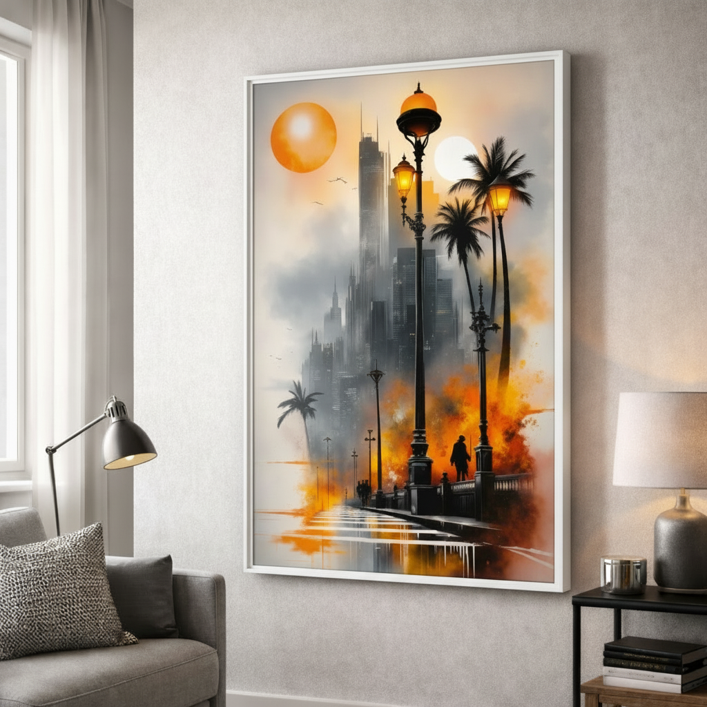 Urban Sunset Boulevard Canvas