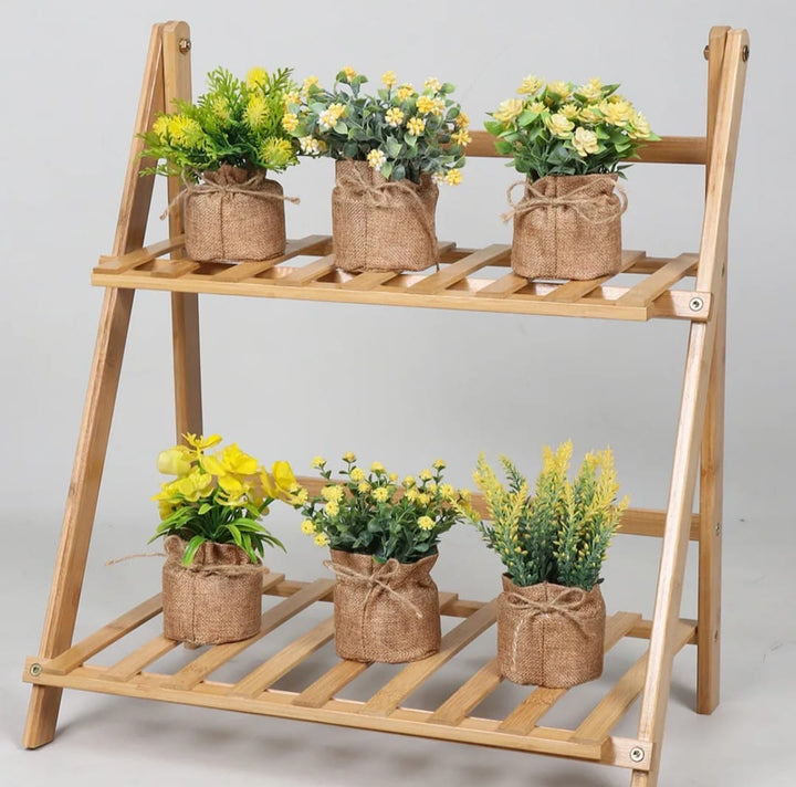 Yellow Potted Accent Plant set of 4 colors