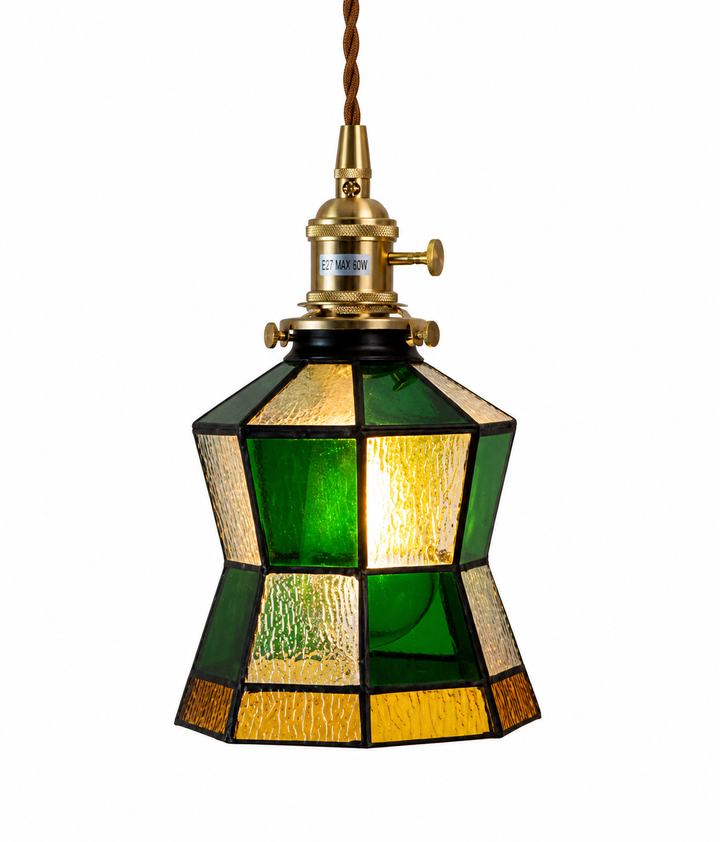 Hexagon Tiffany Hanging Lamp