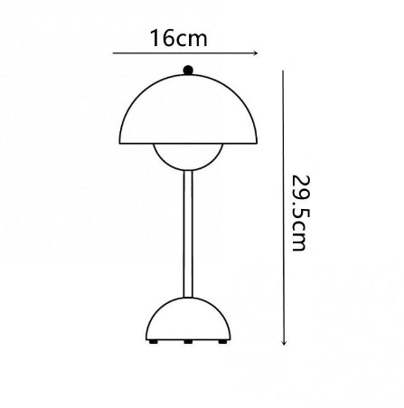 🍄 Modern Mushroom Dome RECHARGEABLE Table Lamp – Retro Charm Meets Contemporary Style