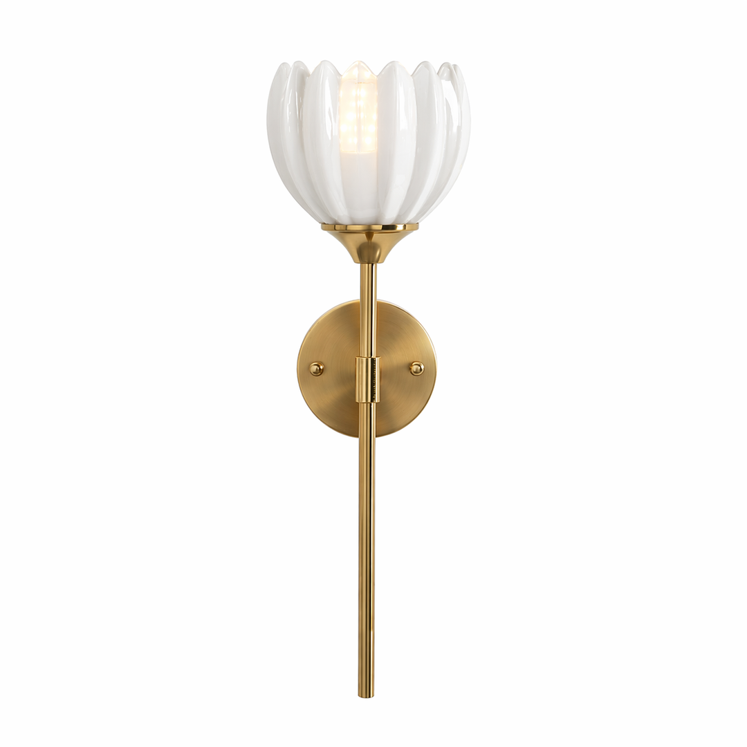 Brass Glass Wall Sconce