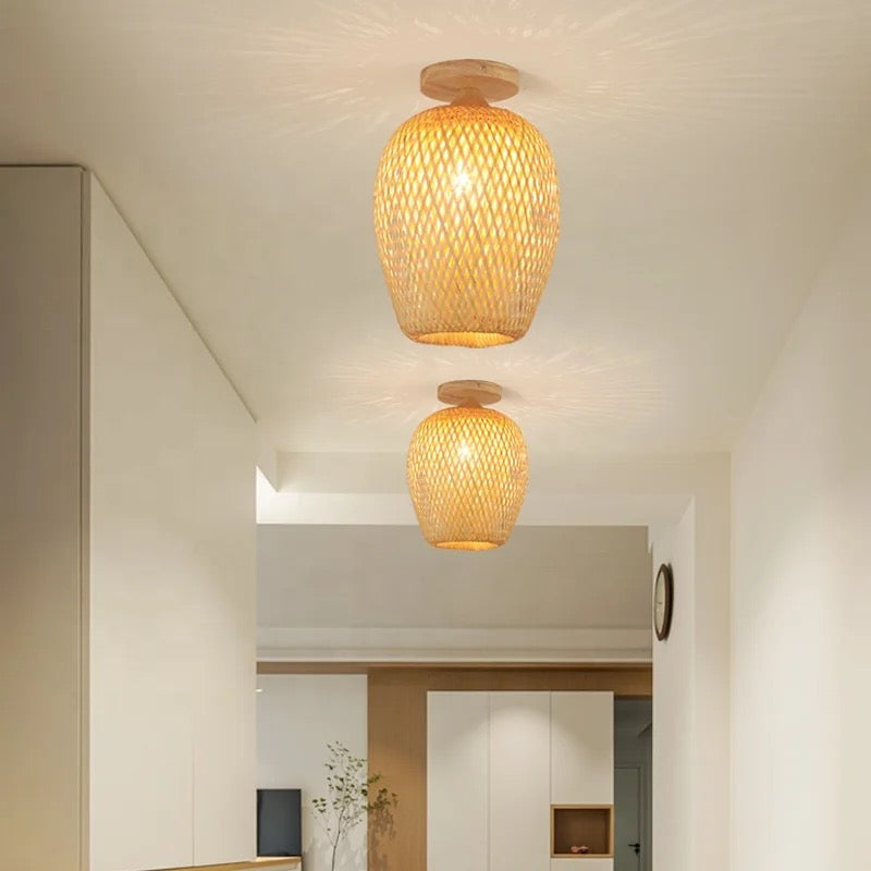 Rustic Woven Ceiling Light