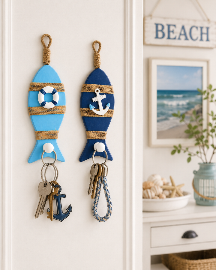 Coastal Fish Key Holder set of 2