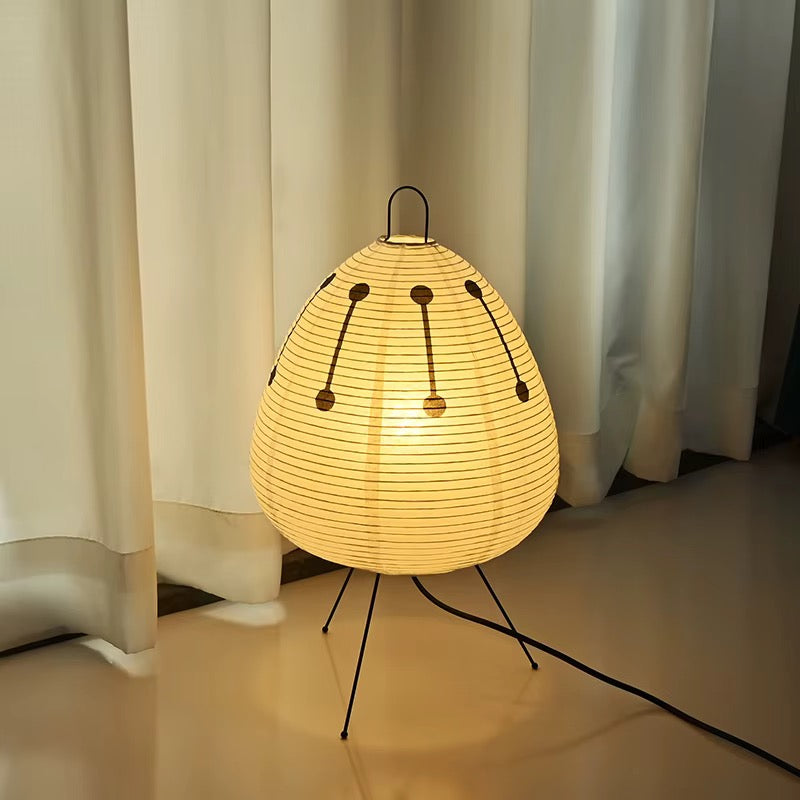 White Sculptural Tripod Table Lamp