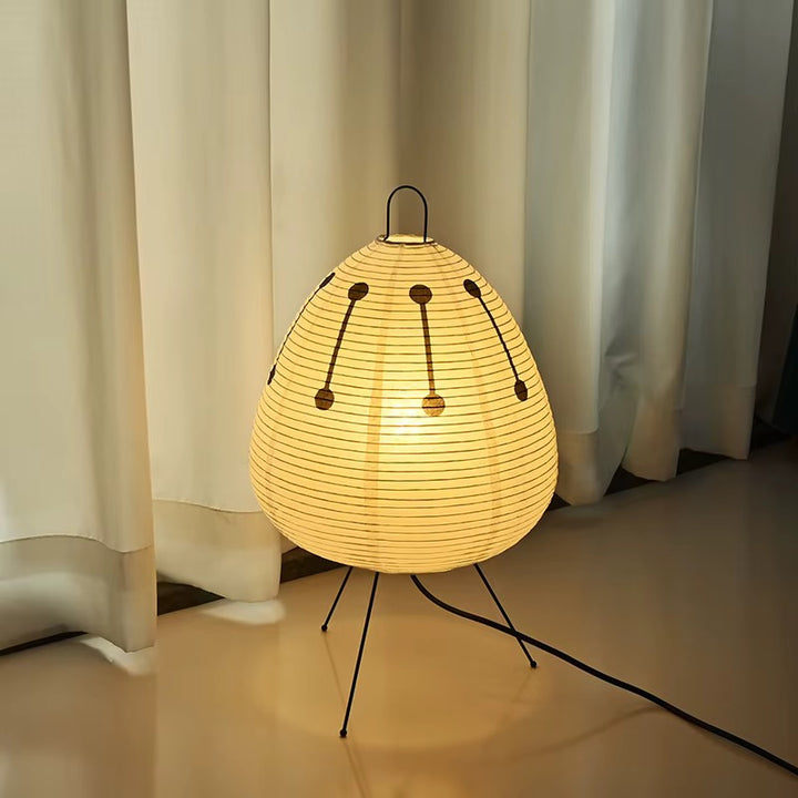 White Sculptural Tripod Table Lamp