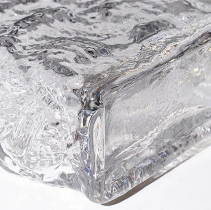 Textured Clear Glass Tumbler