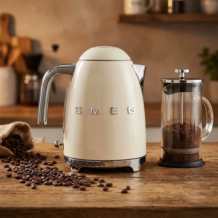 Retro Electric Kettle with Stainless Steel Accents