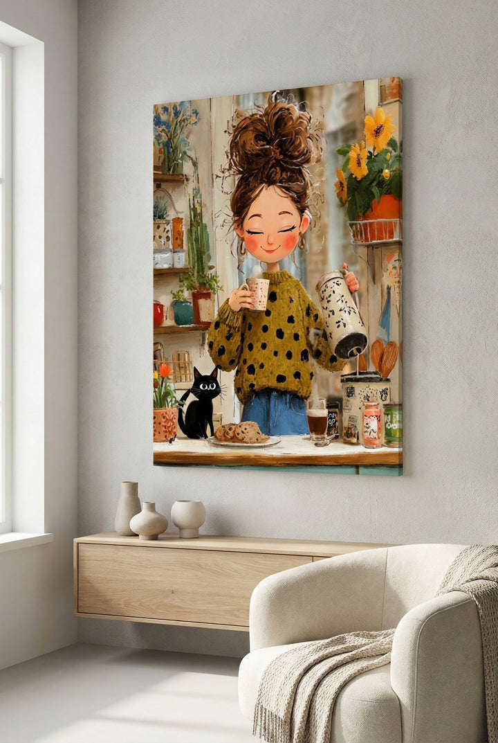 Cozy Morning Coffee Canvas Art