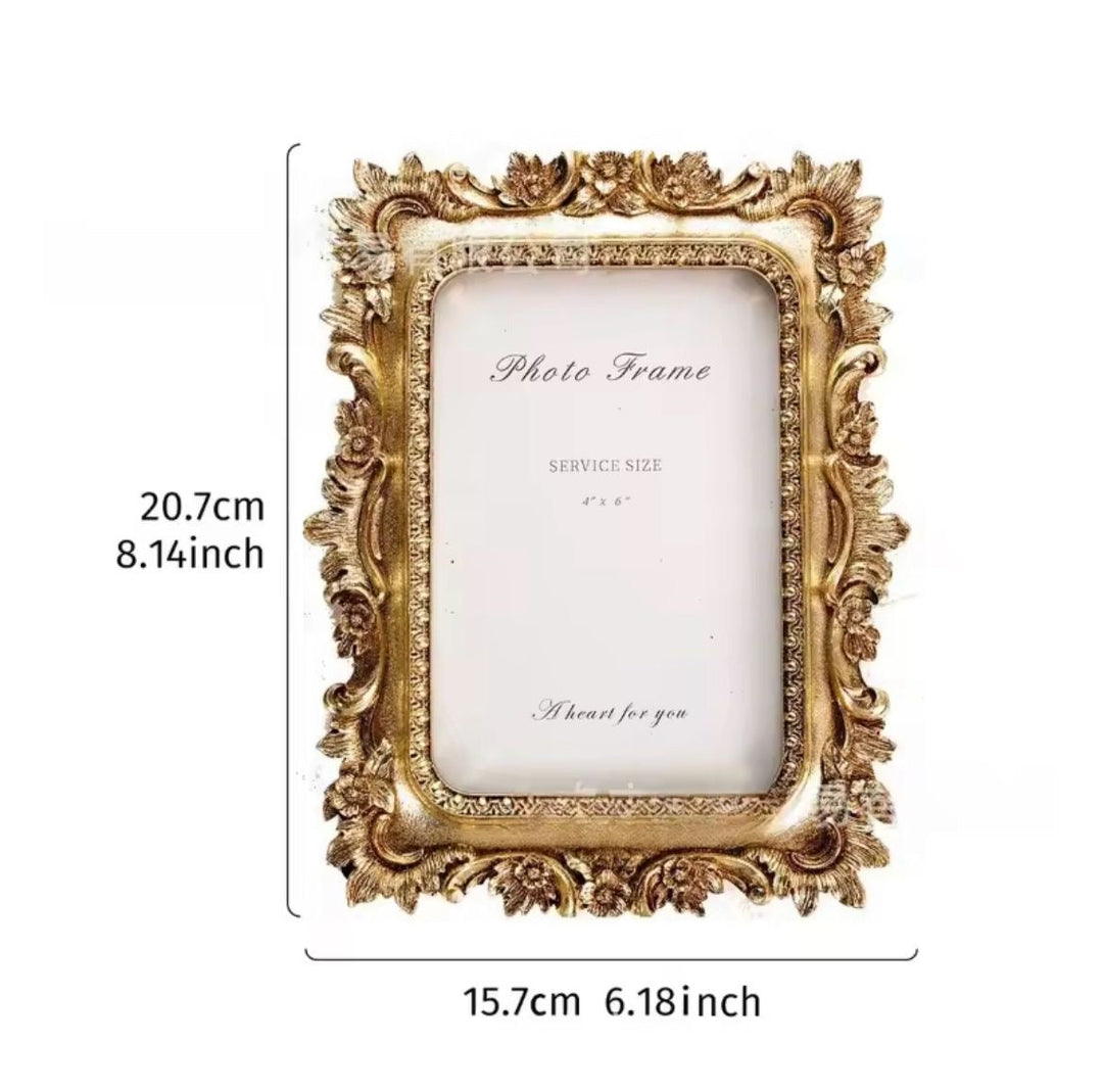 Antique Gold Ornate Photo Frame