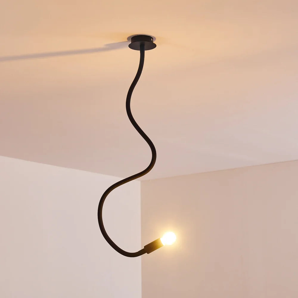 Modern Black Spiral Ceiling Light