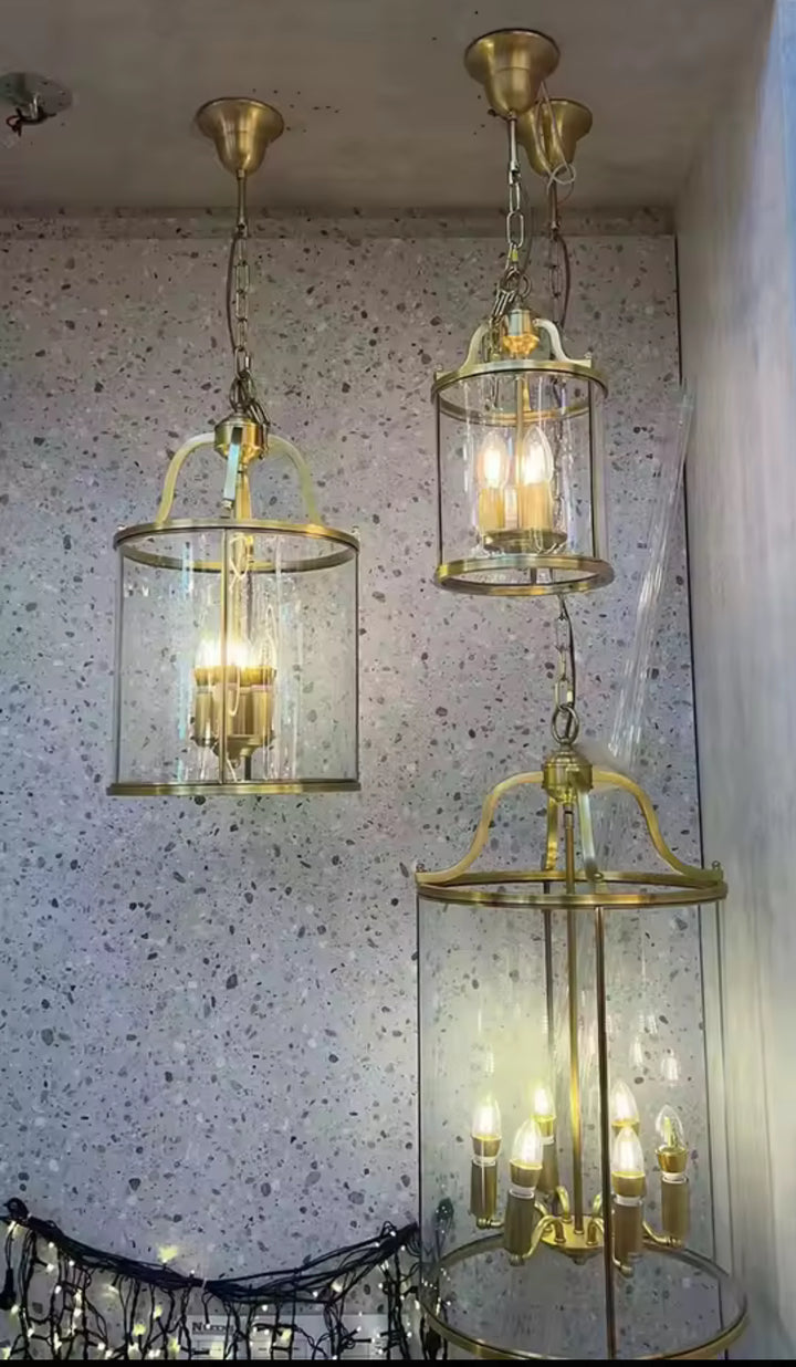 Black or Brass Pendant Chandelier