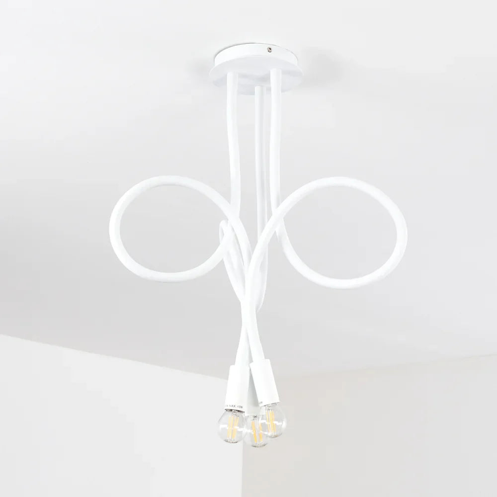 Modern White Spiral Ceiling Light