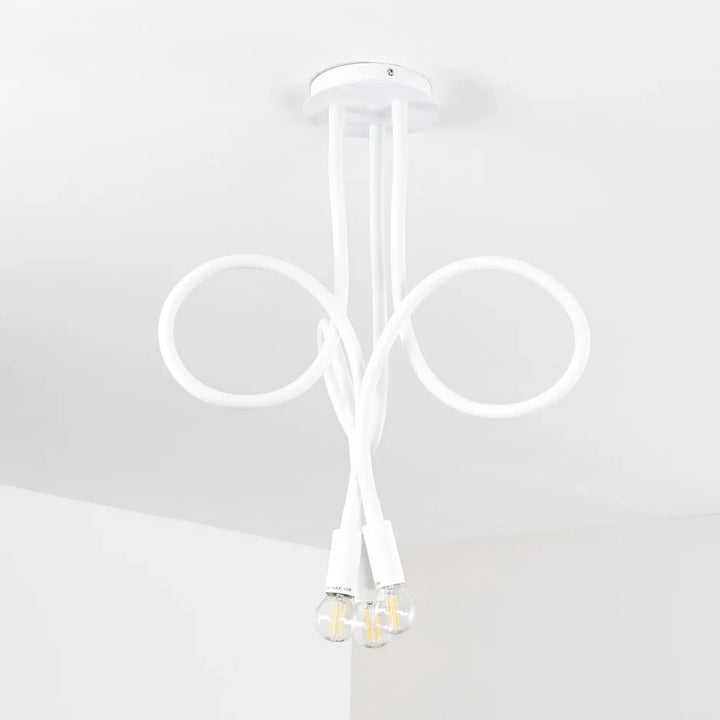 Modern White Spiral Ceiling Light