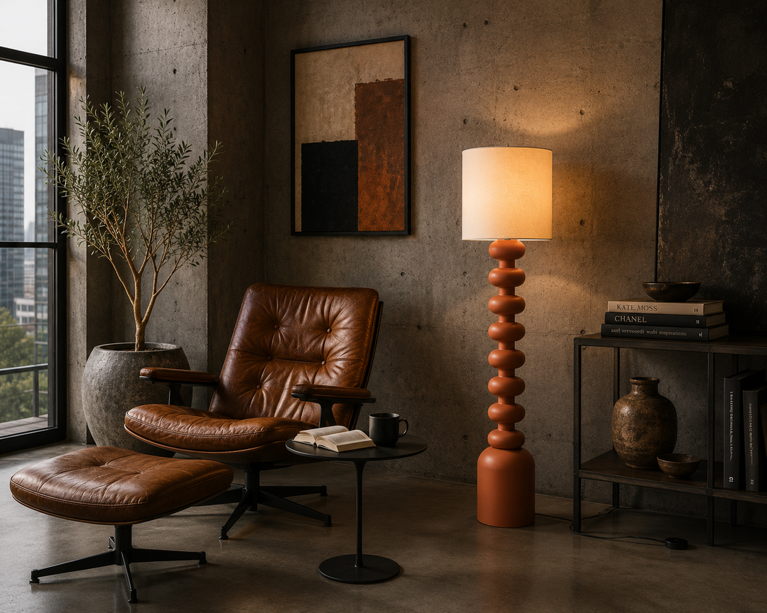 Terracotta Bead Floor Lamp