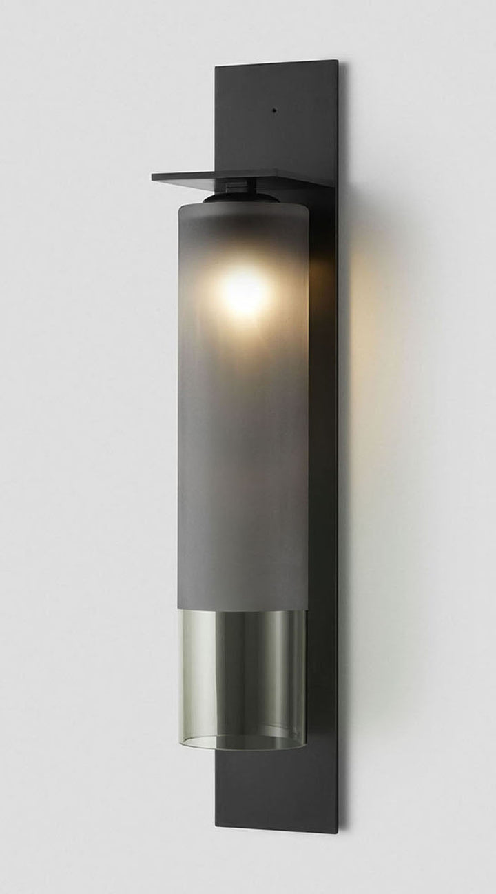 Modern Wall Light with Cylindrical Glass Shade