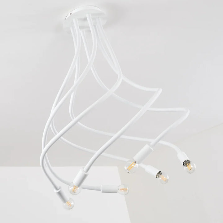 Modern White Spiral Ceiling Light