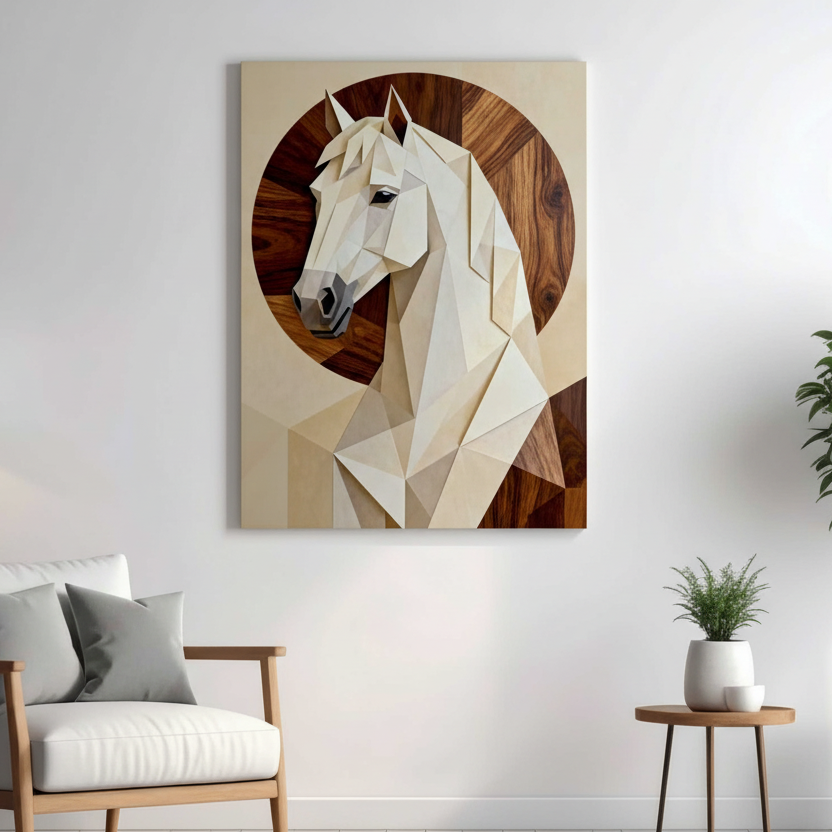 Geometric Horse Modern Wall Art