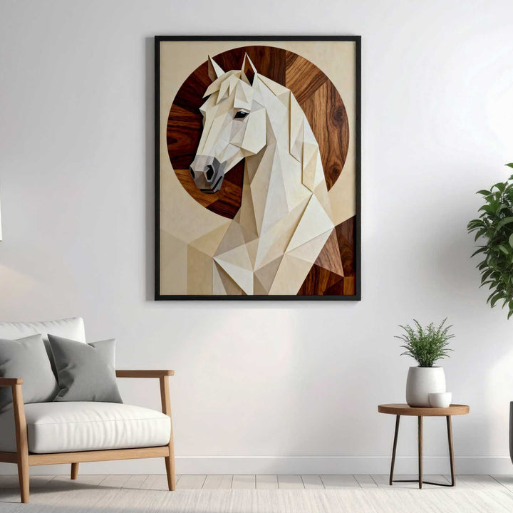Geometric Horse Modern Wall Art
