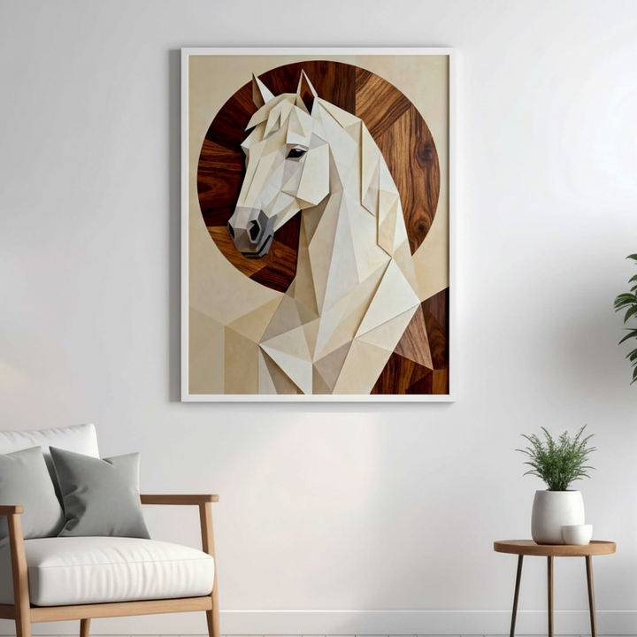 Geometric Horse Modern Wall Art