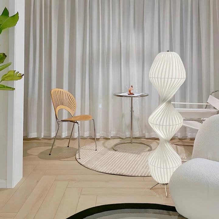 Modern TWIST Sculptural Pendant & floor Light