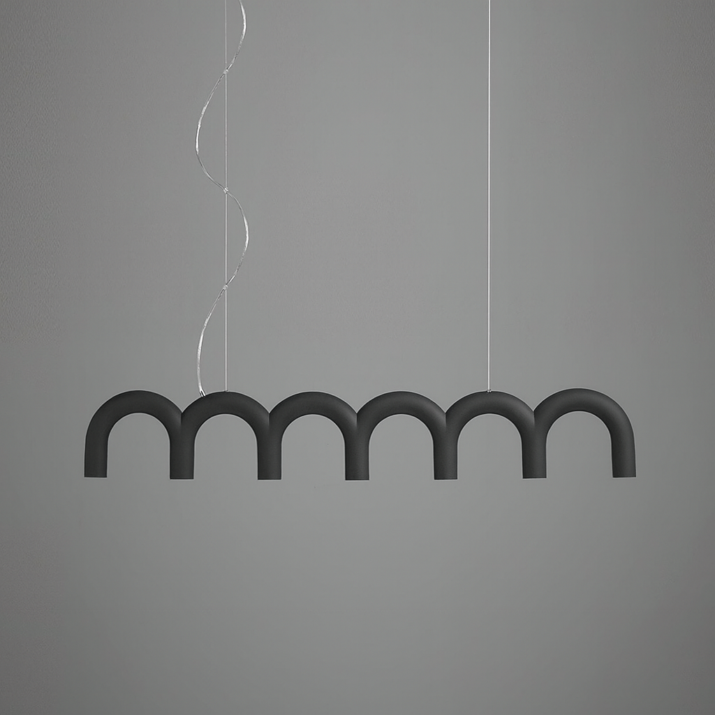 Modern Black Arc Pendant Light