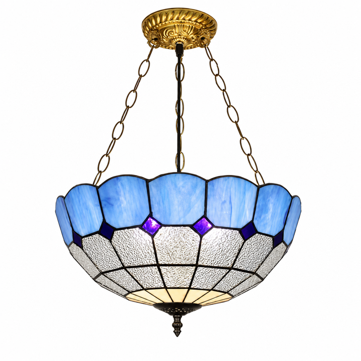Sapphire Tiffany Bowl Chandelier
