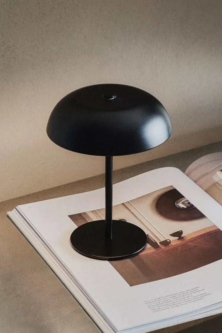 Mushroom head brass or Black  rechargeable Dimmable Table Lamp