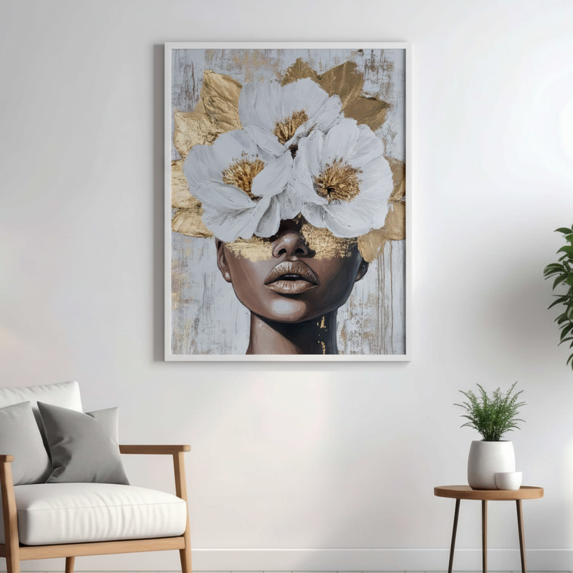 Modern Abstract Female Portrait Wall Art