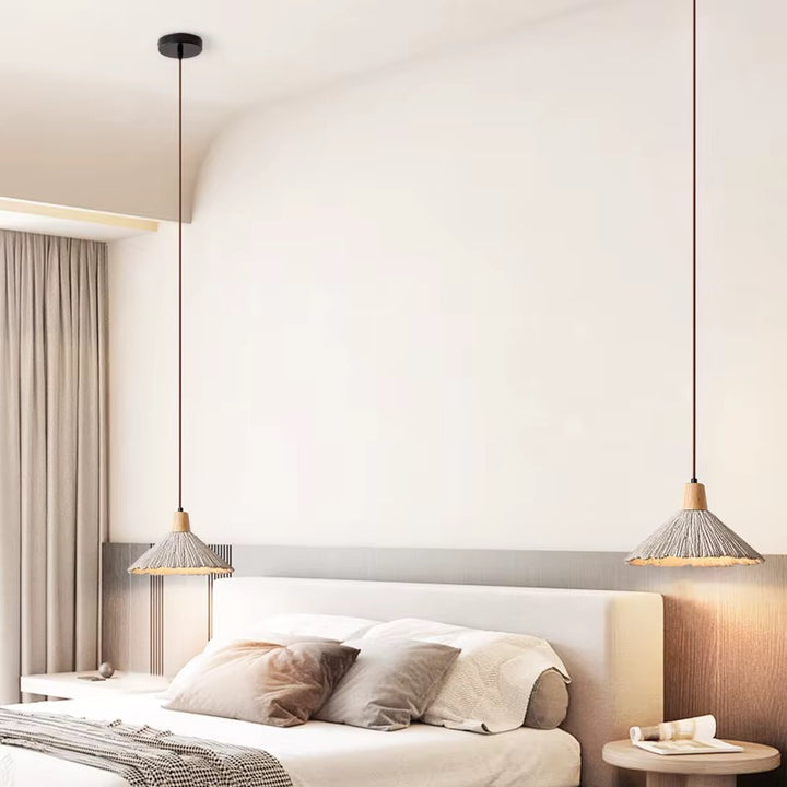 Textured Fringe Pendant Light Trio