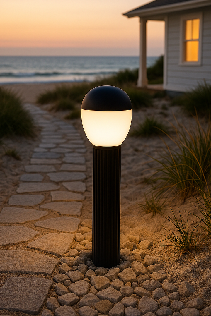 Opal Globe Outdoor Bollard Light