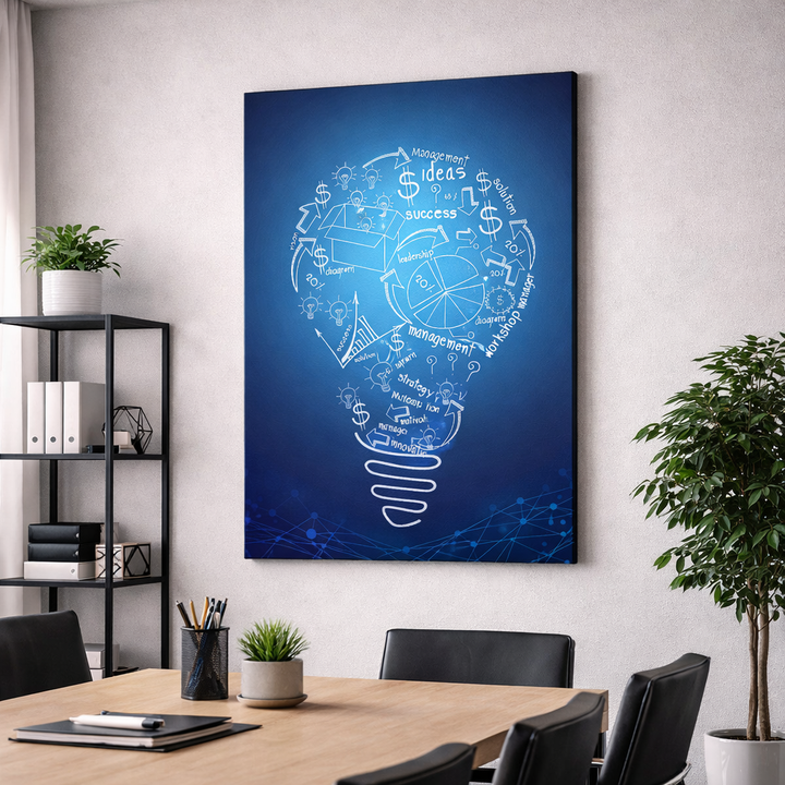 Business Ideas Lightbulb Canvas