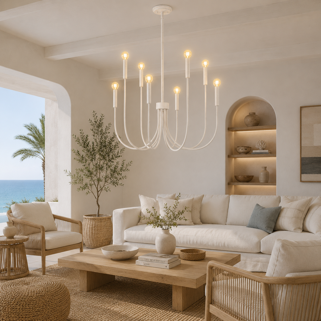 Black - Brass - Chrome- white  color Chandelier