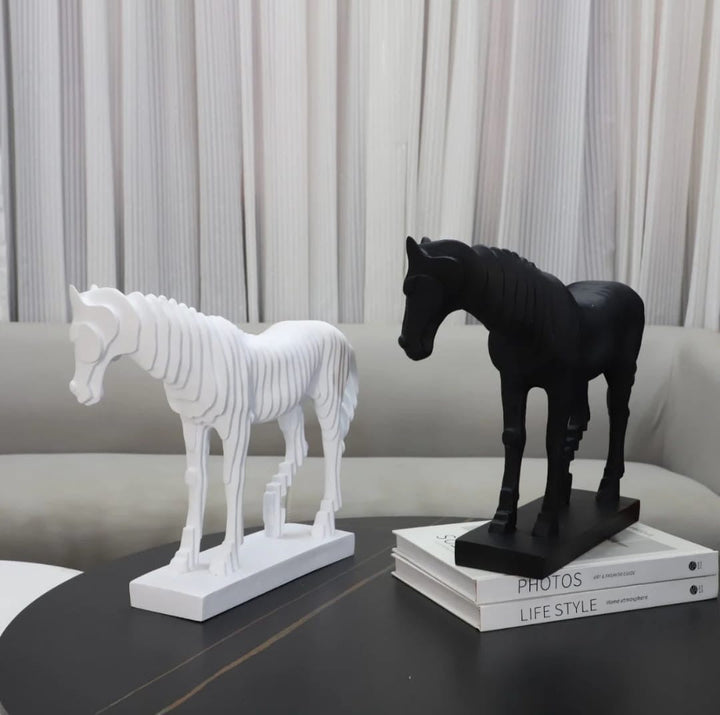 Modern Layered Horse Sculpture