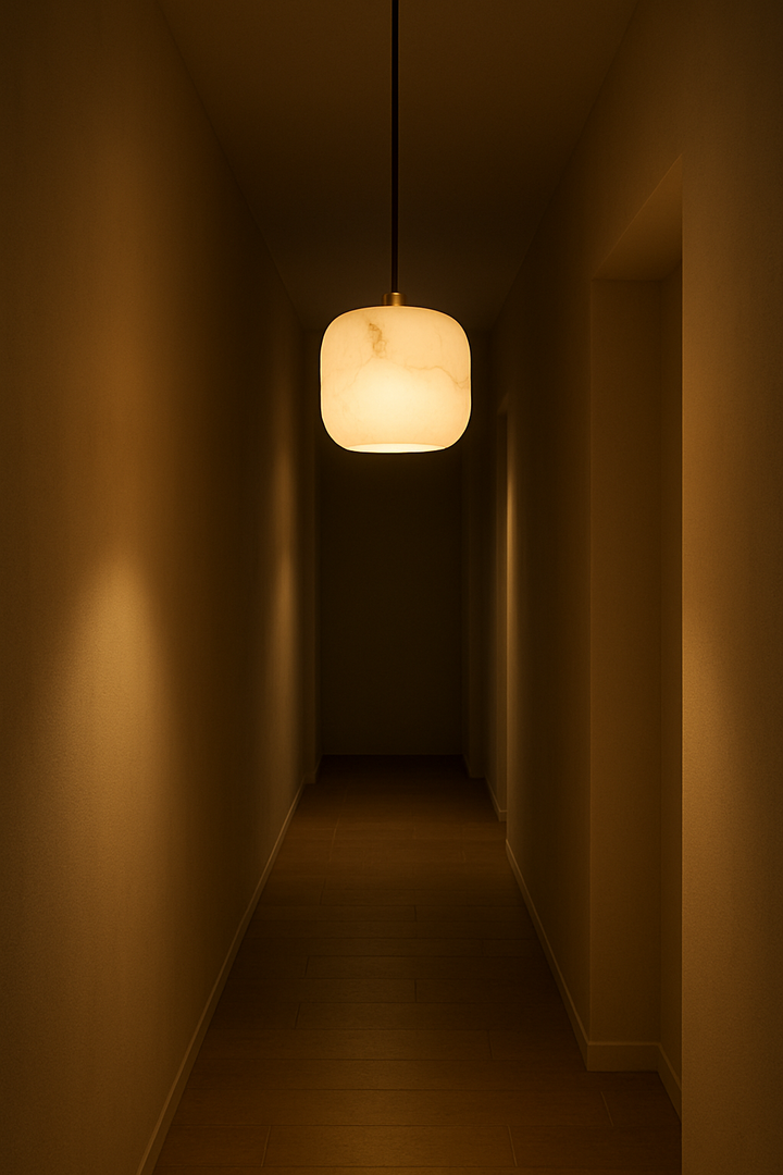 Soft Alabaster Glow Pendant Light