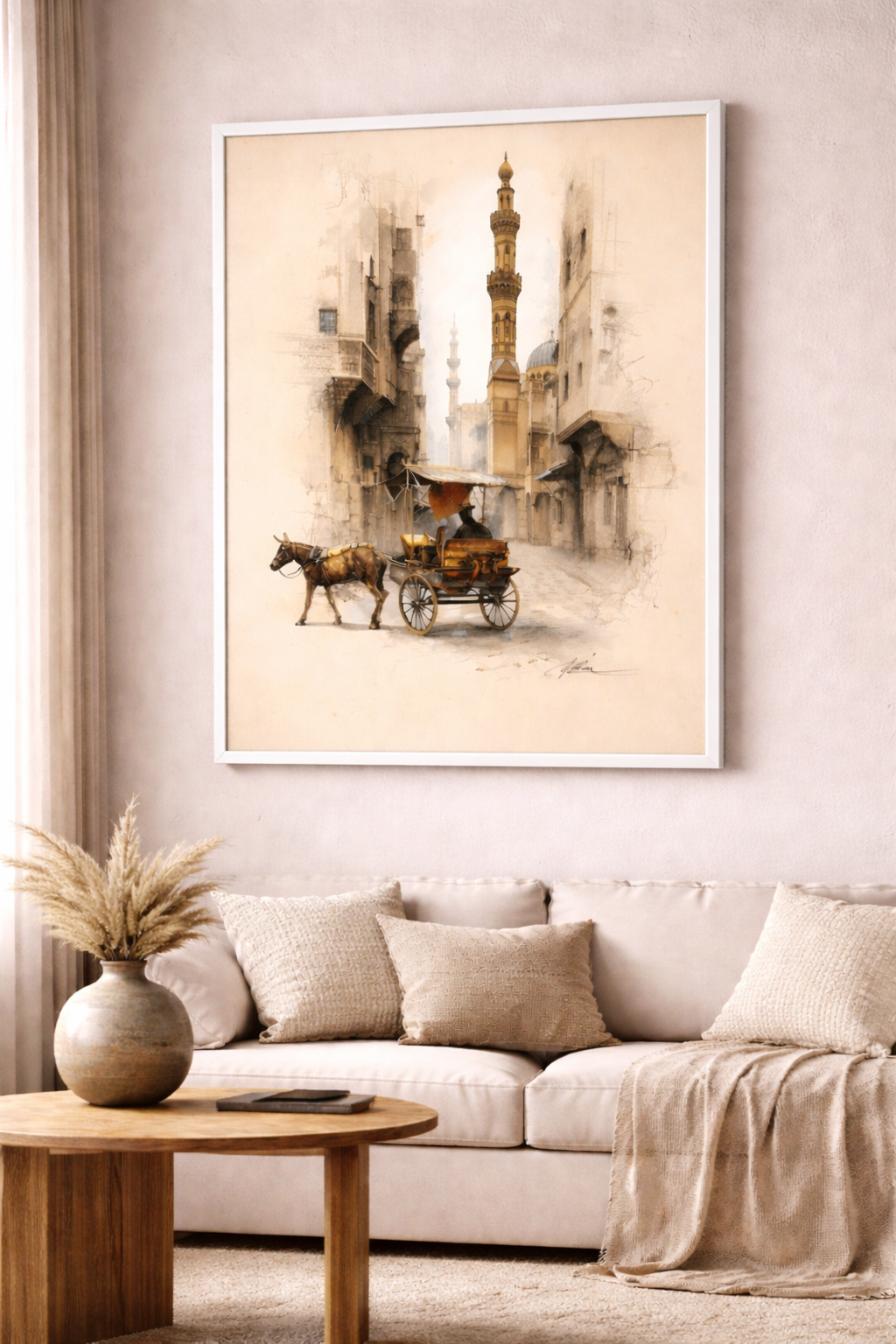 Historic Cairo Street Canvas