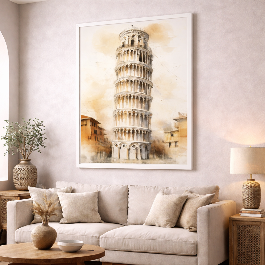 Leaning Tower of Pisa Canvas
