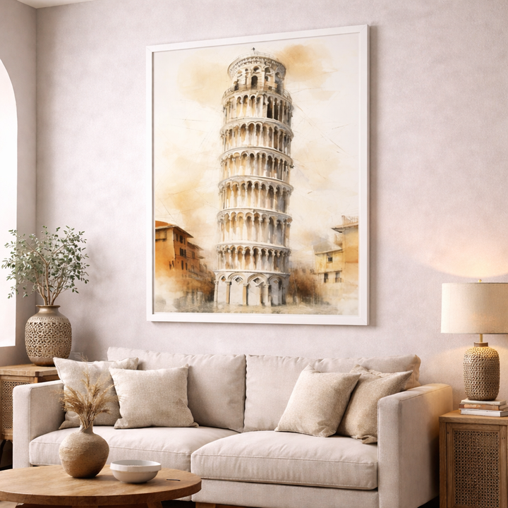 Leaning Tower of Pisa Canvas