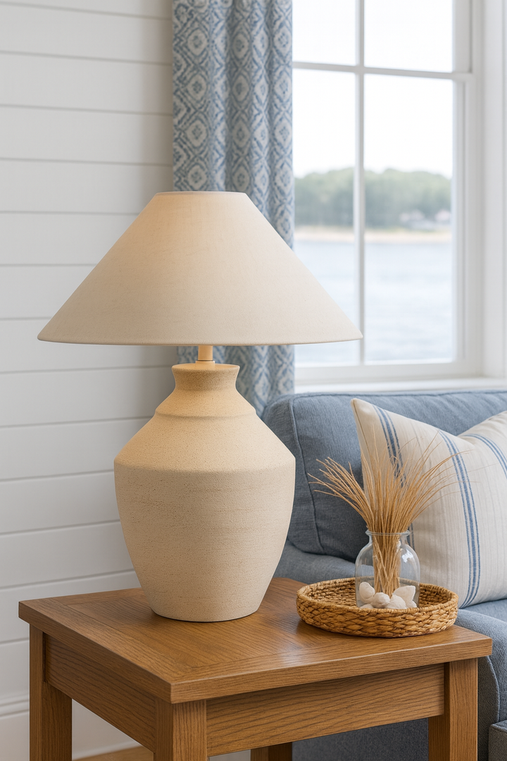 Beige Ceramic Table Lamp