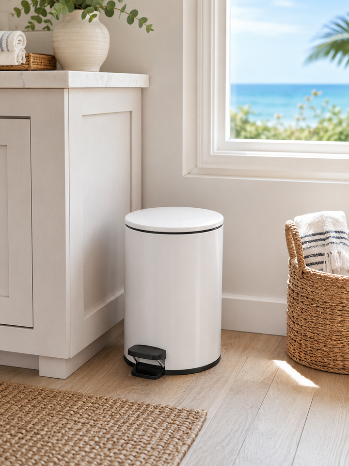 White Pedal Bin