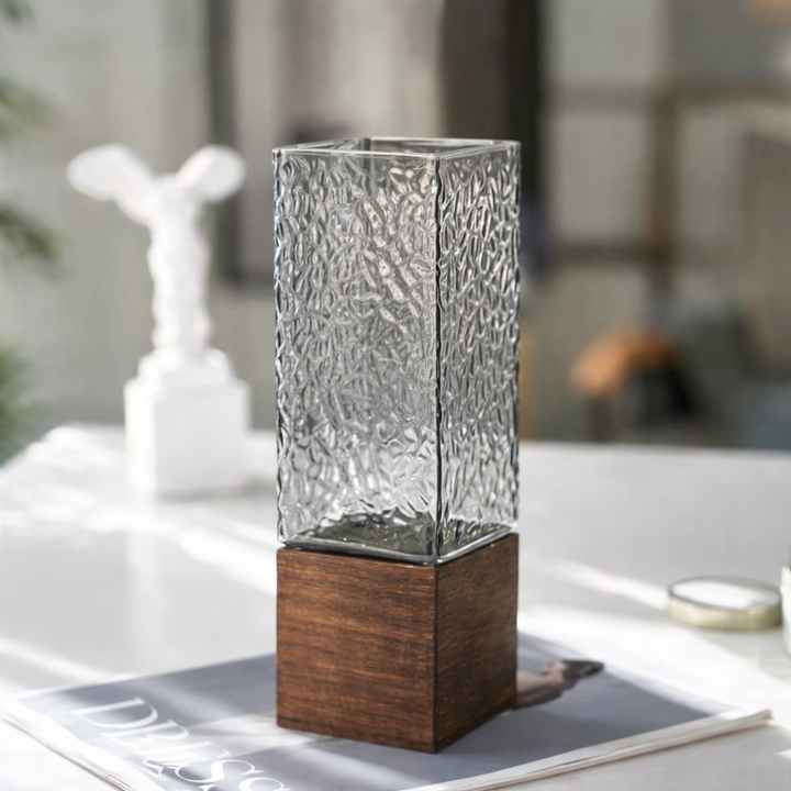 White Rose Arrangement in Glass Vase (vase only)