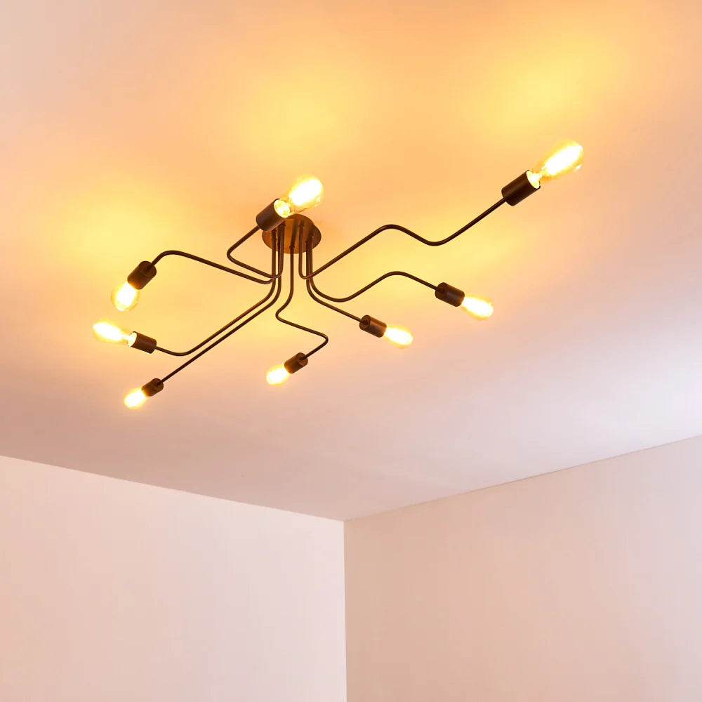 Contemporary Branch Black Ceiling Light