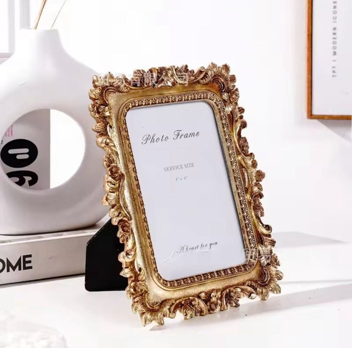 Antique Gold Ornate Photo Frame