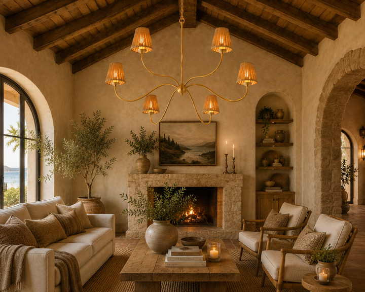 Minimalist Sprawling Chandelier for Living Room