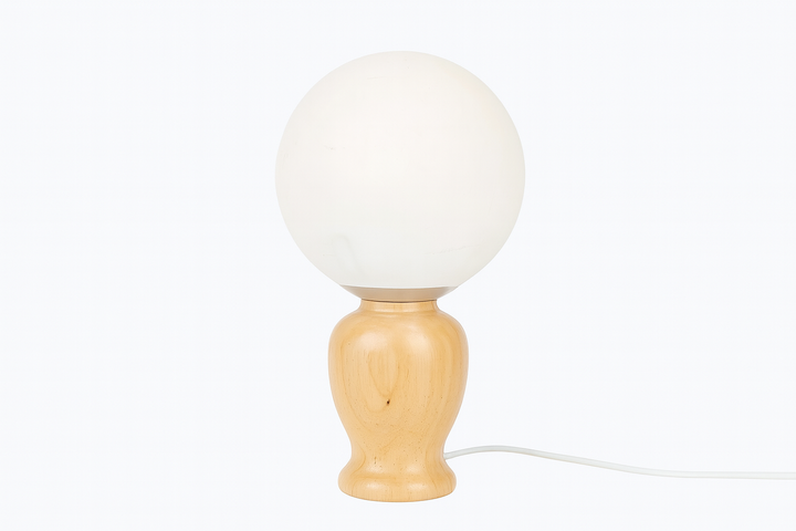 Wooden Base Globe Table Lamp